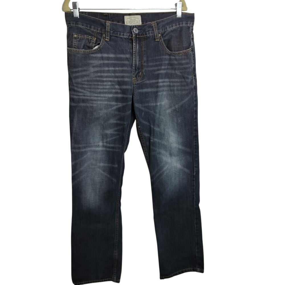 4865(  Aeropostale Essex Straight Leg Dark Wash Jeans 32/32